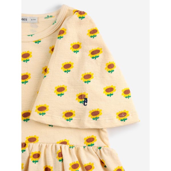 Bobo Choses Offwhite Sunflower All Over Dress Sale