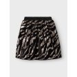 Name It Black Zebra Ranimal Skirt Fashion