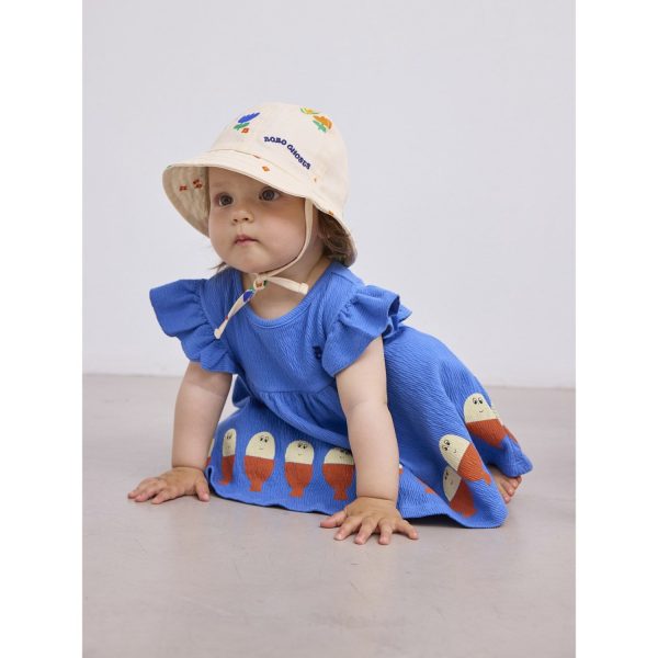 Bobo Choses Blue Morning Egg Ruffle Dress Sale