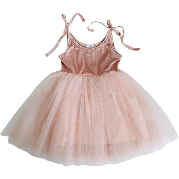 Dolly by Le Petit Tom Pink Dolly Universe Velvet Cosmic Strings Tutu Dress on Sale