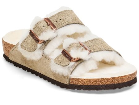 Birkenstock Arizona Kids LEVE Shearling Taupe LAF Sandals Supply