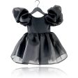 Dolly by Le Petit Tom Black Dolly World V-Back Puff Sleeve Organza Tutu Dress Fashion