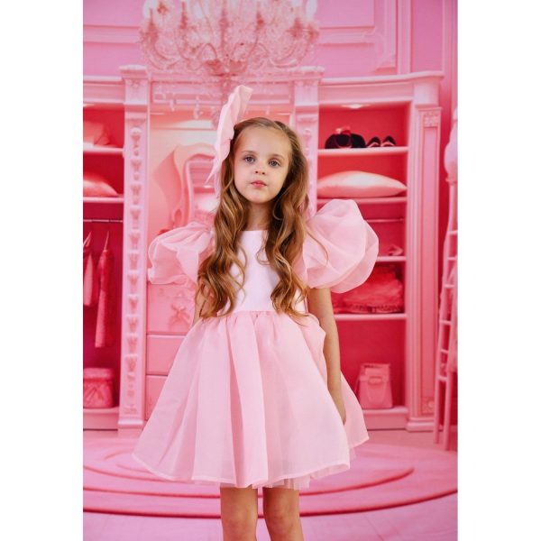 Dolly by Le Petit Tom DollyPink Dolly World V-Back Puff Sleeve Organza Tutu Dress Online Sale