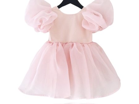 Dolly by Le Petit Tom DollyPink Dolly World V-Back Puff Sleeve Organza Tutu Dress Online Sale