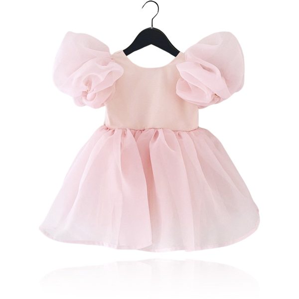 Dolly by Le Petit Tom DollyPink Dolly World V-Back Puff Sleeve Organza Tutu Dress Online Sale