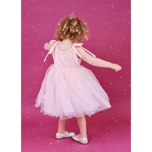 Dolly by Le Petit Tom Pink Dolly Universe Velvet Cosmic Strings Tutu Dress on Sale