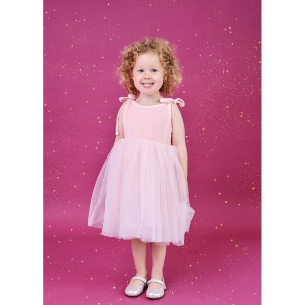 Dolly by Le Petit Tom Pink Dolly Universe Velvet Cosmic Strings Tutu Dress on Sale