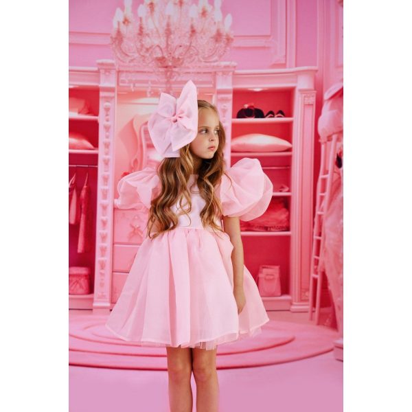 Dolly by Le Petit Tom DollyPink Dolly World V-Back Puff Sleeve Organza Tutu Dress Online Sale