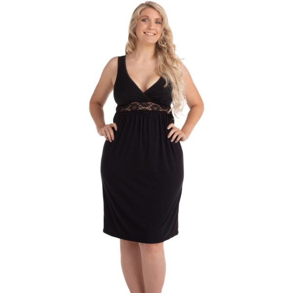 Carriwell Black Maternity & Nursing Nightie For Cheap