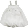 Dolly by Le Petit Tom White Dolly World Heart Balloon Organza Dress With Cotton Body Online